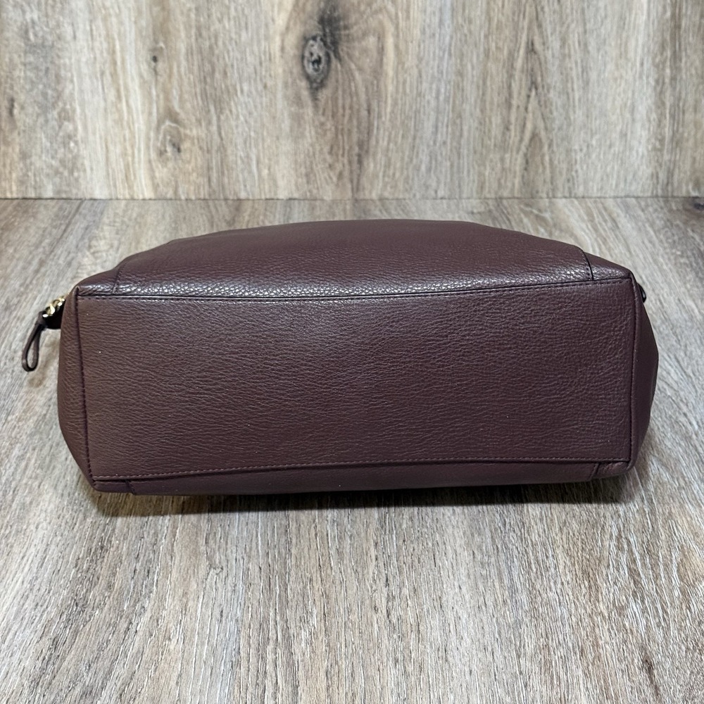 COACH Ava Chain Tote Oxblood Burgundy Leather Gold Hardware F22211 No Bag Charm - Picture 8 of 15